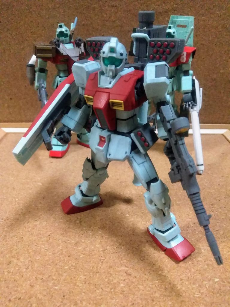 『地球連邦軍 アルカード中尉率いる       ダディズ プリーチ小隊』が所属する         【第105機動突撃戦隊】                  その艦隊が『ア・バオア・クー宙域』にて    最終決戦をする段階に達しました😋    なので妄想『ア・バオア・クー突撃戦   仕様機』を晒して逝こうと思います😤【第105機動突撃戦隊】に所属する    【サラミス級 《打威爪》 】ソコに配備されている搭載MS小隊のパイロットに      《小隊長 ブッシュドノ・エル中尉》                  《ロース・トチキン准尉》                   《シャ・ンパン准尉》                 が居ります。今回はそんな彼等の搭乗機体をご紹介😤