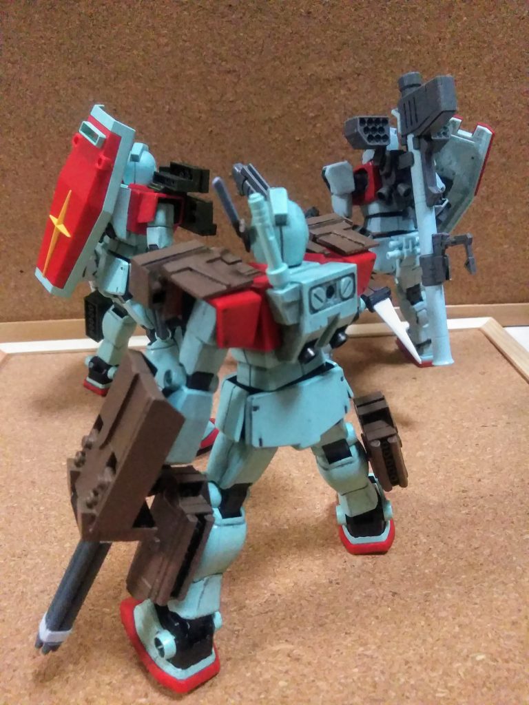 もぅ「お腹イッパイ」だと思いますが       ココハ堪えて頂けると                  「嬉しくて😄尊くて😊喜びの涙が止まらない😭」と成っちゃいます🤗           では、お願い致します🙇「D式 右腕接続式 アサルト ナイフ」                「D式 右肩部小型ミサイル× 4・                                左肩部小型ミサイル× 4 」         「D式 左腕接続式 6 連実体弾ガトリング ガン」 「D式 胸部 6 連実体弾ガトリングガン × 2」      「D式 右脚部 6 連小型ミサイルランチャー 」  「D式 左脚部 6 連小型ミサイルランチャー 」  「ジム標準装備」              と成ります😋                加減しろっ❗BAKAっっ❗❗😈👹