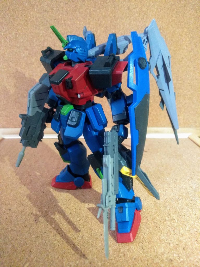 かつての仲間を「ルッキールー中隊」との戦闘で亡くした「アルカード中尉」😣               仲間を悼み、ジオン軍を憎む闘い振りは      まるで 「嵐の様」😲                  其処から「テンペスト」の二つ名で呼ばれる        ようになりました。殲滅戦専用に「バヨネッタ ビームガン &        サブ マシンガン」を新規装備としています😊       そんな訳で再再再投稿と成ります😋