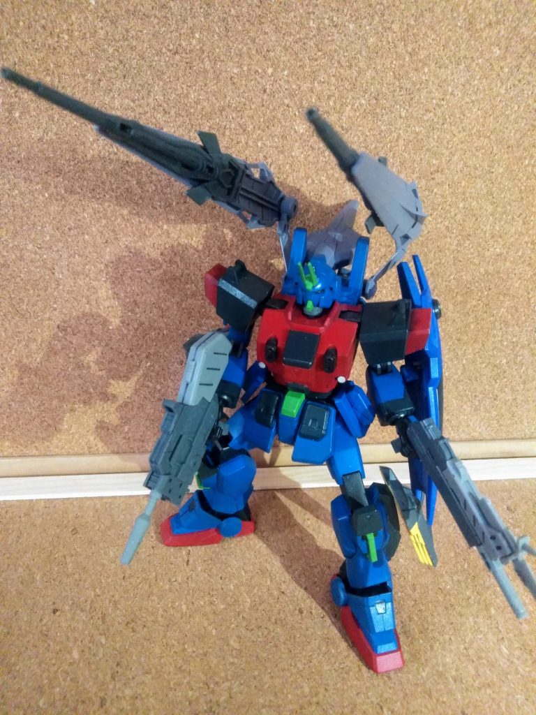 「高機動ユニットのバインダー」には          ビーム砲が設置されています😏             彼の目的は「仲間の敵討ち」です😢                       なので「ルッキールー中隊」が宇宙に      上がった時、その戦場へ赴く事を決意します😔                                     そして現在「最期の戦闘」への参戦命令が         下り・・・😔