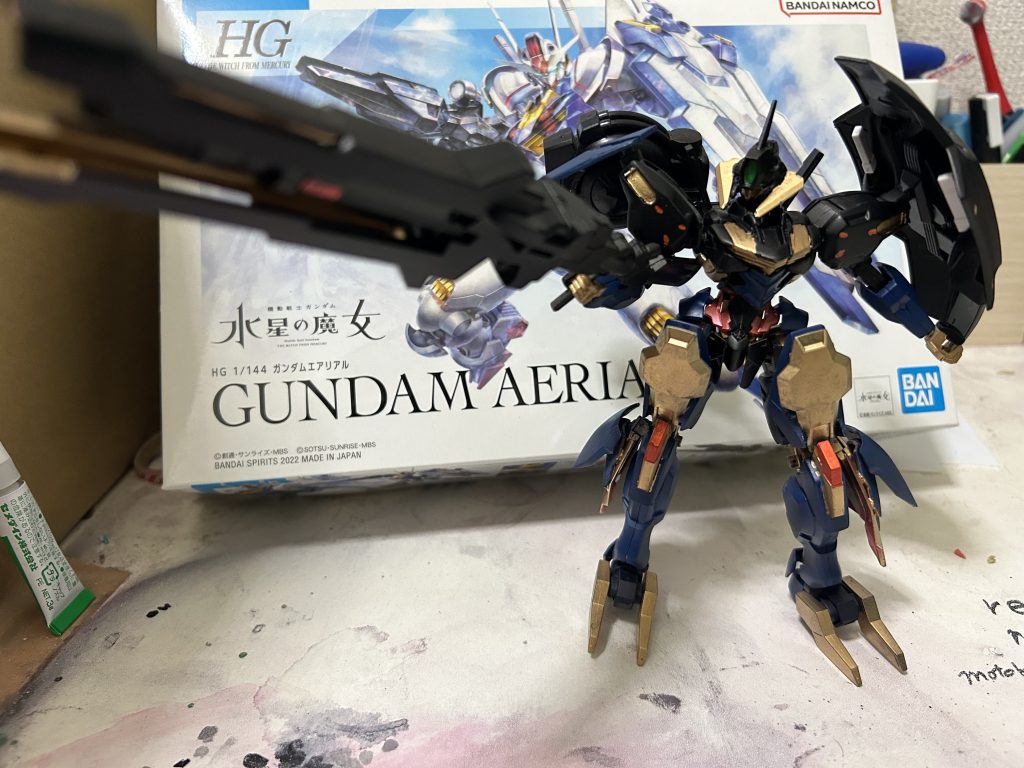 バスターモードの状態で構えてます。