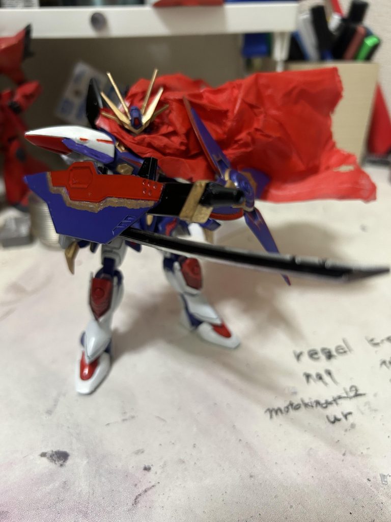 ちなみに刀の位置を反対にして、銃剣のような形にもできます。