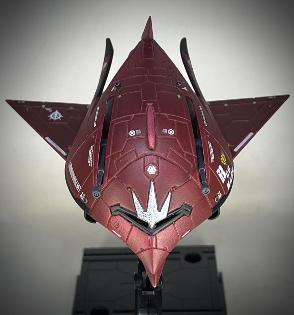 フロントショット各所に筋彫り、メガ粒子砲改修。