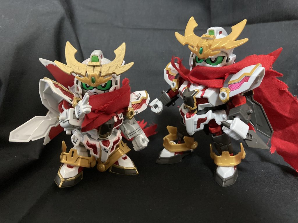 おまけアニメ風にさらに等身下げたSD形態零丸とマフラー以外無改造獅子吼やっぱりクロスシルエット形態だとアニメの印象より身長高すぎる気もしますね( ´ ▽ ` )