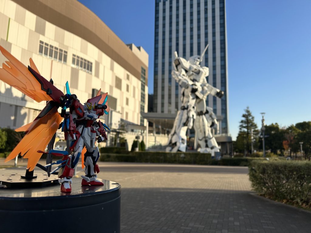 最後にお台場のユニコーンとの2ショットを……