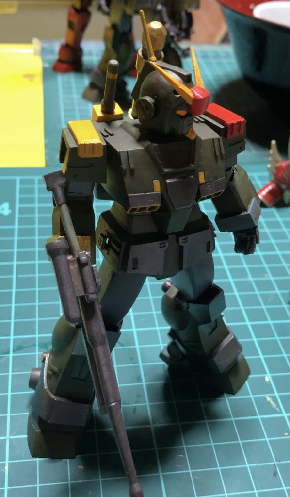 ウェザリング前の状態。とにかく立ち姿がシブい✨️ウェザリングはスポンジチッピング🧽塗装は筆塗りです🖌