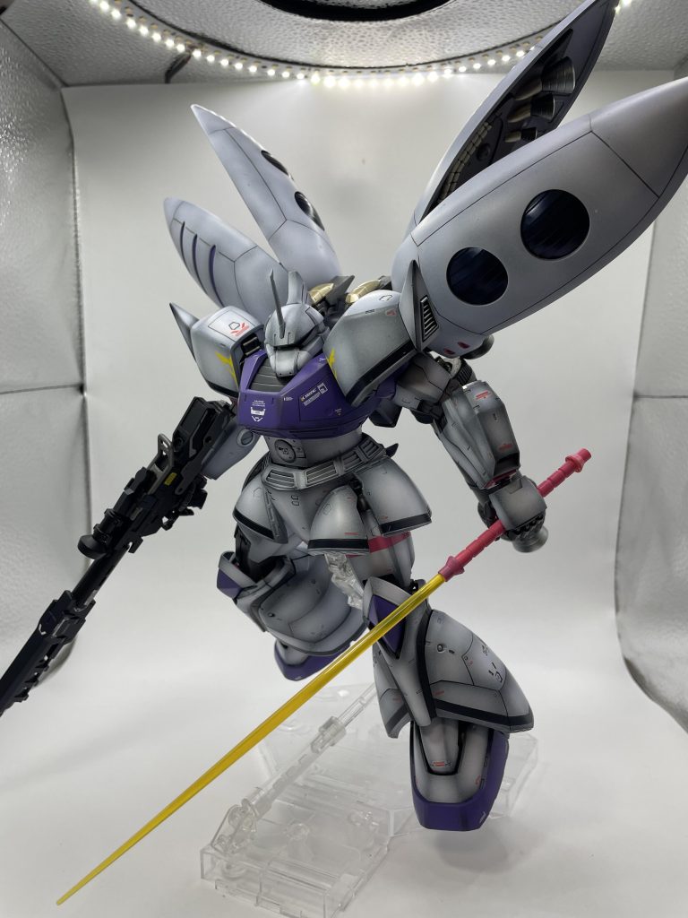 ビームライフルもコトブキヤのバズーカとZZのビームサーベルの柄、ゲルググビームライフルを混ぜてロングビームライフル作ってみました!