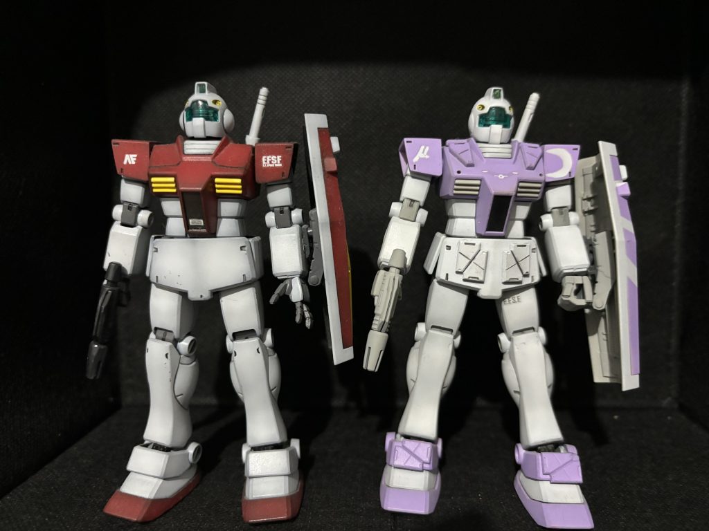 普通のジムと比較。今回部品取りとして実家から持って帰ってきましたが、これはこれで飾っておくのもいいので取っておきますw