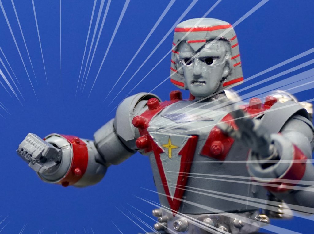 メガトンパンチ　大きく振りかぶって打ち出す強力無比の必殺パンチだ。