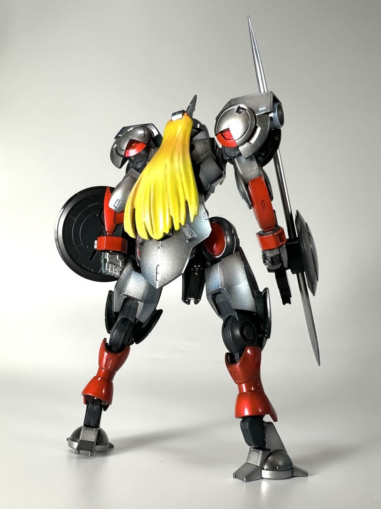 バックショットです。完璧超人は背中には傷一つありません😤髪の毛は横に可動します。