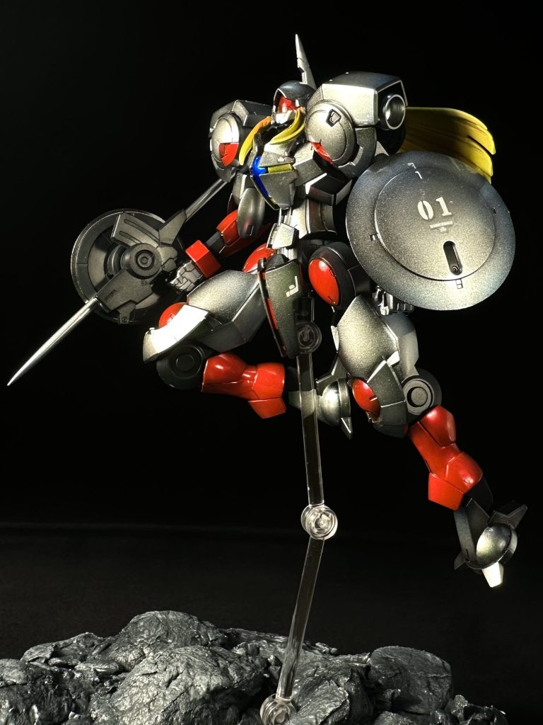 黒バックで出撃…地獄の断頭台ポーズ。相互フォローのtamamaさんのミカエリスの悪魔将軍が素晴らしく、真似させていただきました。