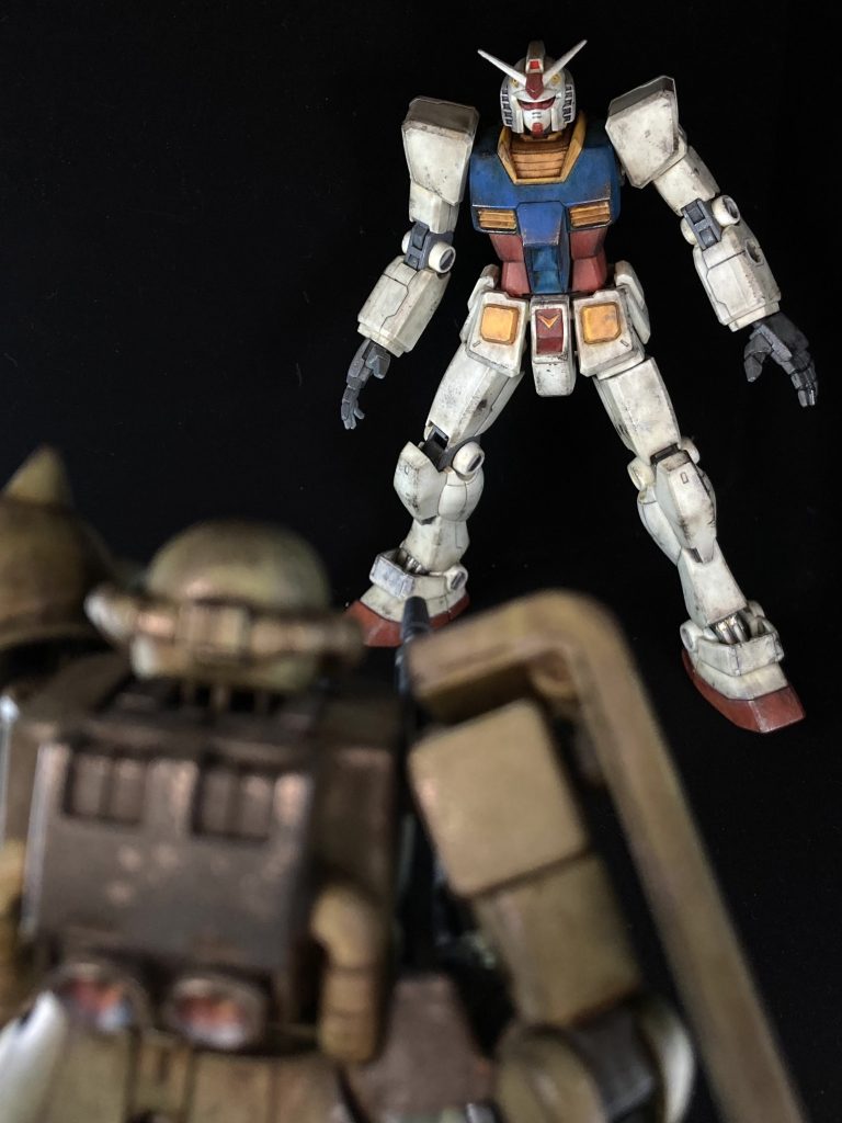 全てはここから始まった。わりにすでに汚れてますね。このザクもガンスタに投稿していますのでよろしければご覧ください。