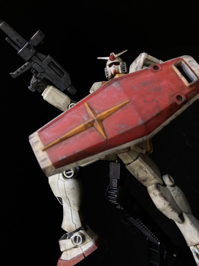 HG RX-78ガンダムの成形色を活かしたウェザリング仕上げ–5枚目/制作者：KIRAKUNI-GP