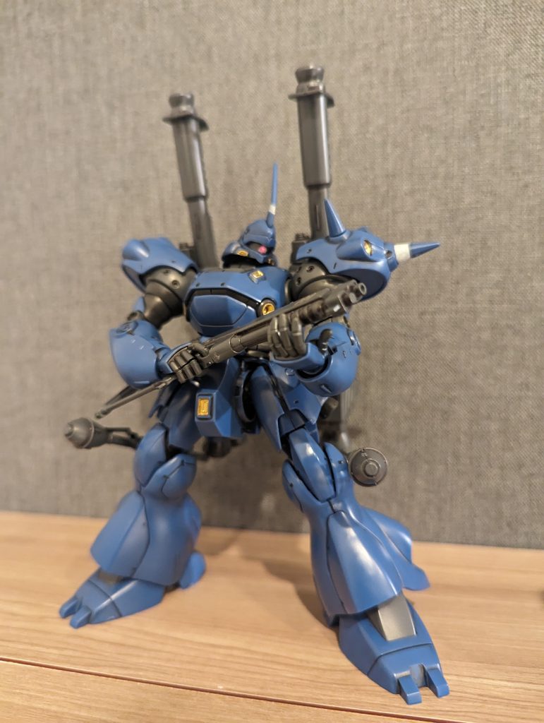 キットの設計こそ古さは感じるもののとにかく武装の豊富さが魅力でかなり弄ってて楽しいキット、個人的には数あるHGUCの中でもトップクラスの良いキットだと思います。ショットガンは差し替えで写真のストック付きと…