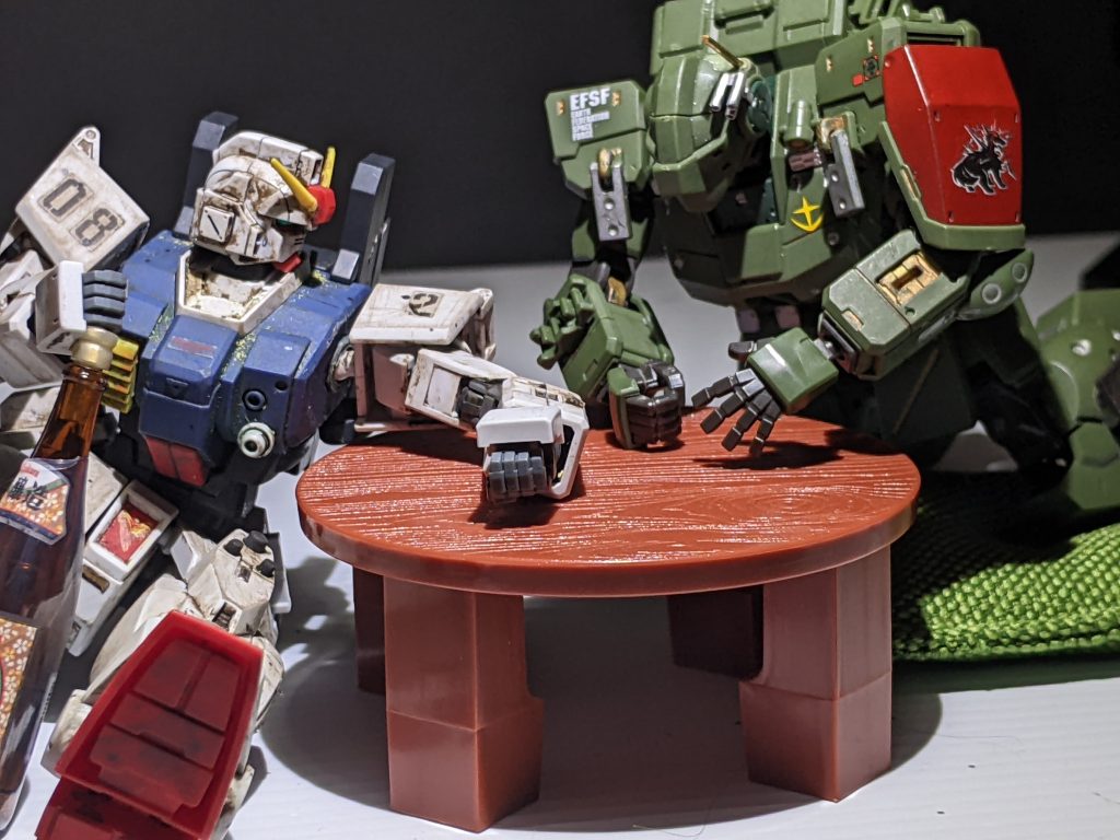 ジ「あああ〜〜〜負けた負けたぁ〜〜〜!。」陸「まあまあ休め休め」\ホラサケダ/ \ワーイ/