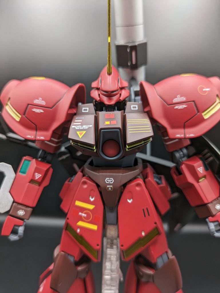 ガルバルディリベイクのβカラーでした、だいぶモノアイが小さいんですね。