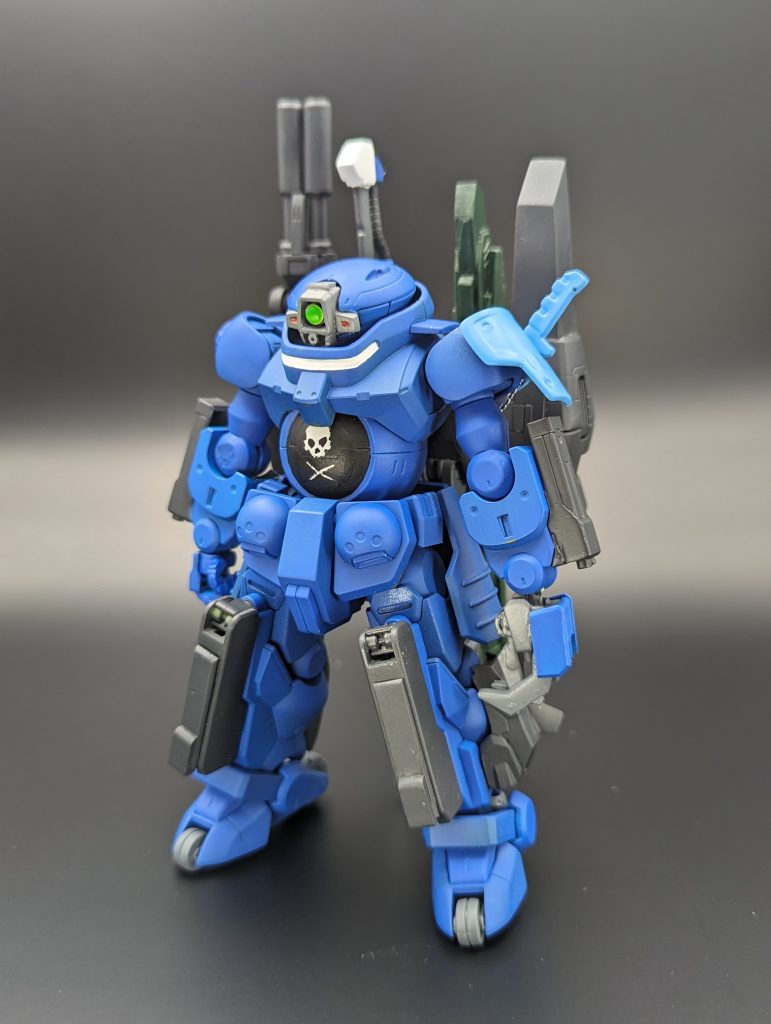 PS（perfect soldier）が乗ってそうな青い機体。そもそもこれがやりたかった