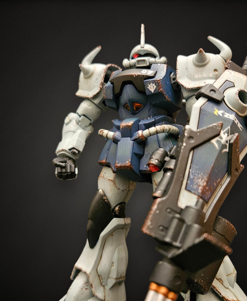 ガトリングシールドを構えて