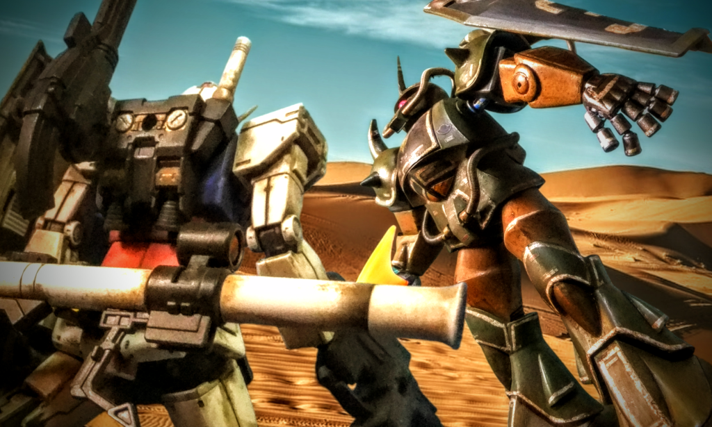 オリジン ガンダムとのマッチアップデス💦流石に現行のキットとのコラボは・・・・・😅