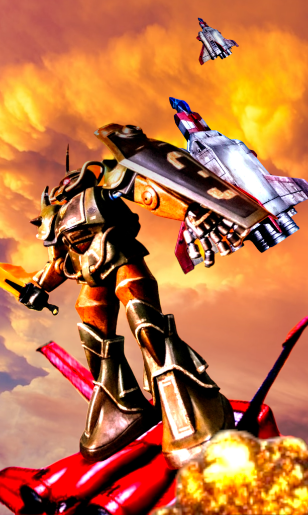 メイン画像のフルサイズとなります😁ドダイは公式の「赤っぽい機体色」にしなければ良かったかも(汗)にわかにパチ組(部分塗装)で作ったのが・・・・😅