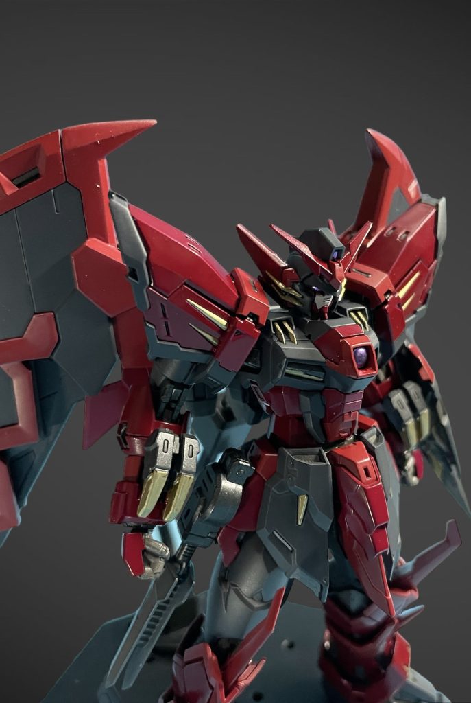 今回のカラーリングレシピはこちら☺️サーフェイサー:グレー赤装甲1:あずき色(赤2号)赤装甲2:マルーン黒装甲1:ファントムグレー黒装甲2:ティターンズブルー1フレーム1:MSグレー(連邦系)フレーム2:焼鉄色80%+ココアブラウン20%フレーム3:GXラフゴールドバックパック:エアクラフトグレーフェイスマスク:灰色9号センサー類:GXメタルバイオレットヒートロッド:ルブリスピンク、ティターンズブルー1、ヘビーガンメタリック(ガンダムマーカー)