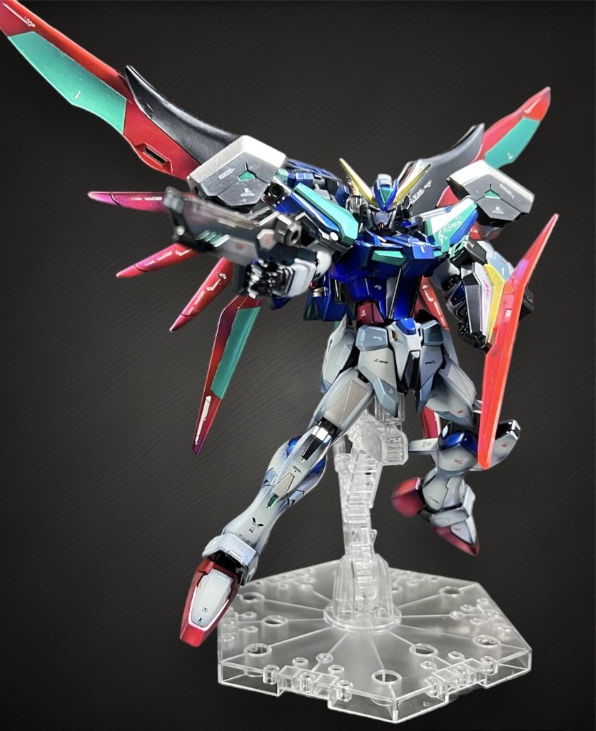 条約によりバッテリー機へと以降したことによりエネルギー食う名無し砲とアロンダイトをなくし、シンの適性に合わせ近、中距離での装備をイメージして作成しました