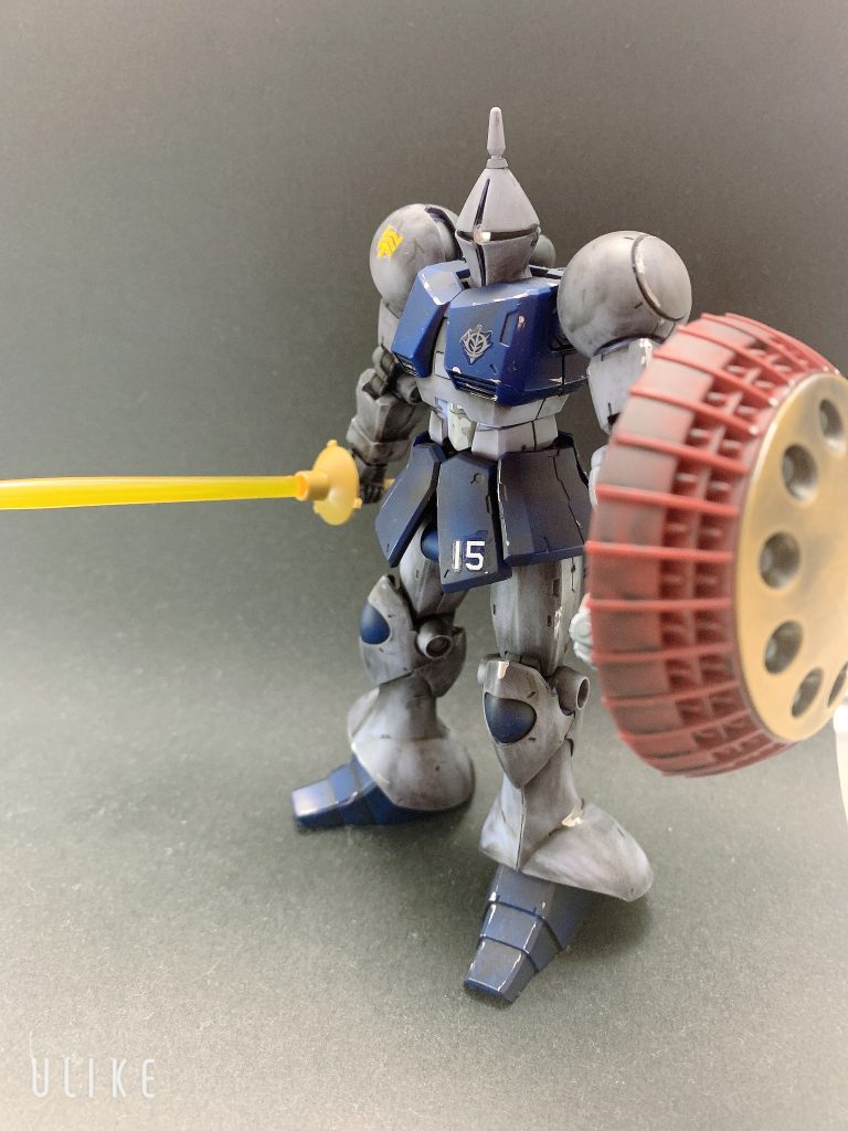 HG ギャン　無塗装お手軽ウェザリング仕上げ–2枚目/制作者：＊ゆた