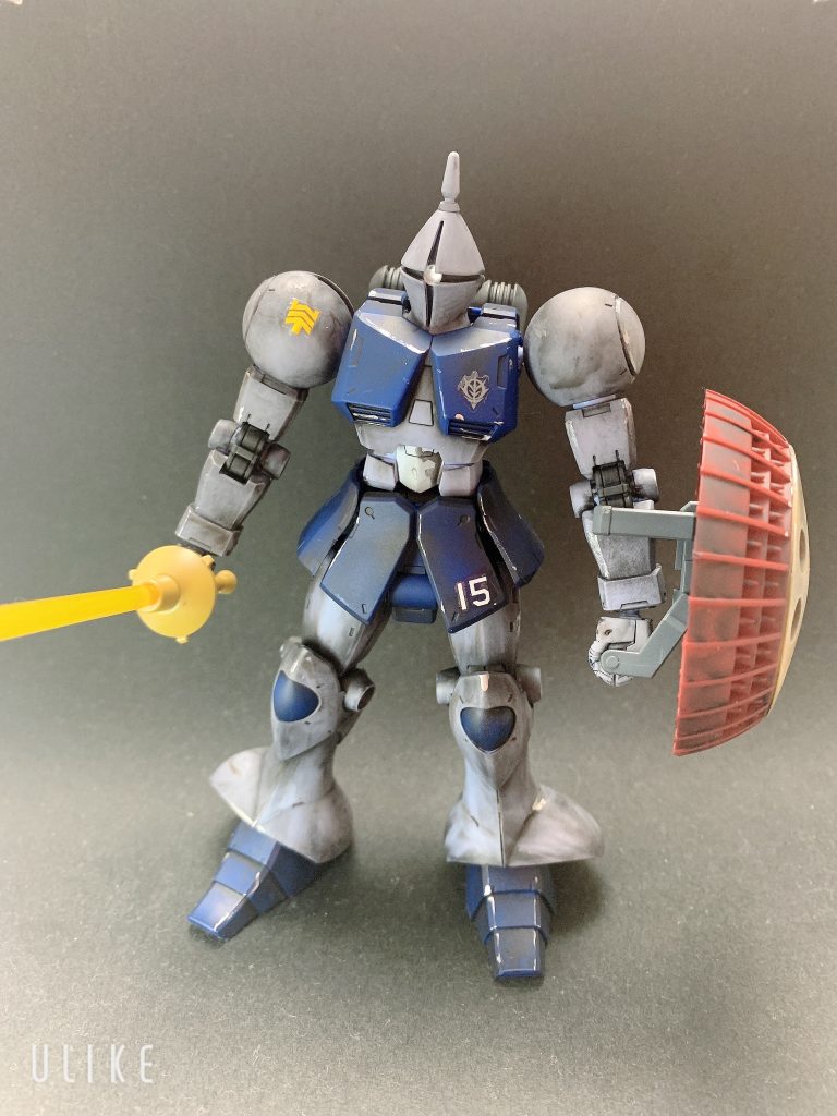 HG ギャン　無塗装お手軽ウェザリング仕上げ–4枚目/制作者：＊ゆた