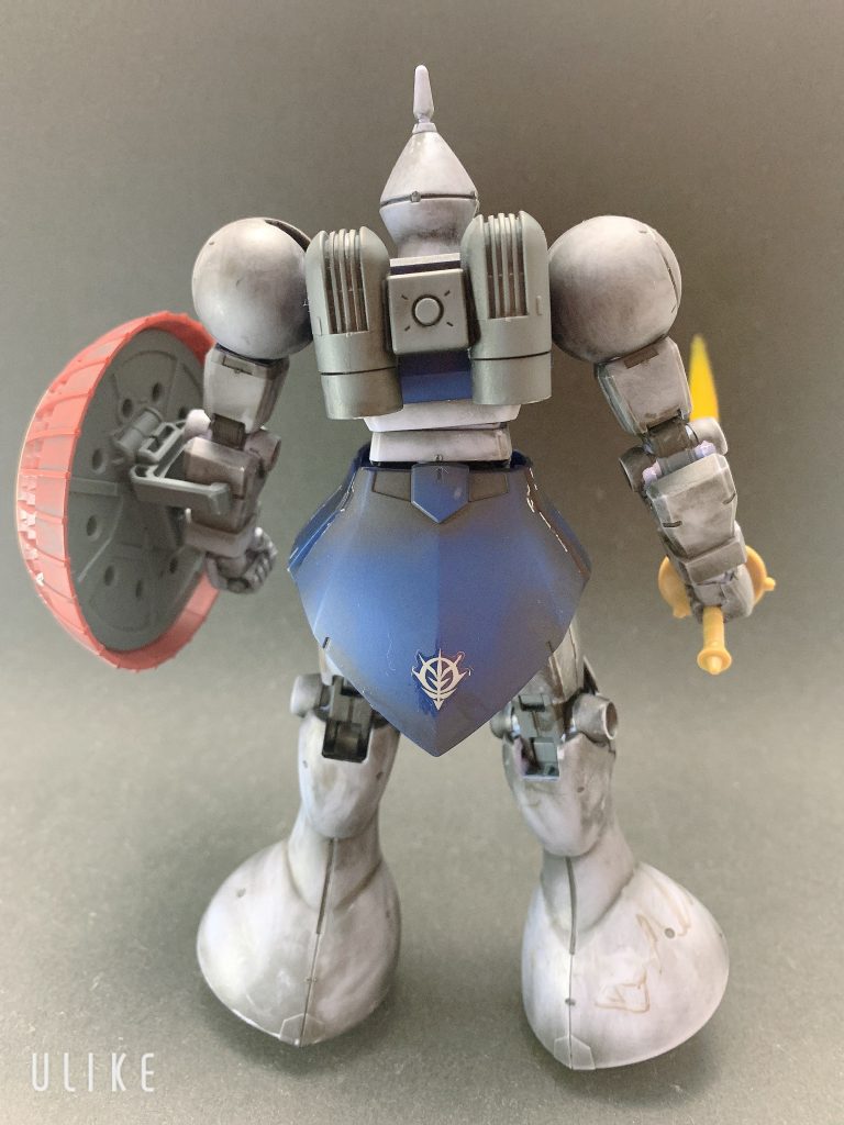 HG ギャン　無塗装お手軽ウェザリング仕上げ–6枚目/制作者：＊ゆた