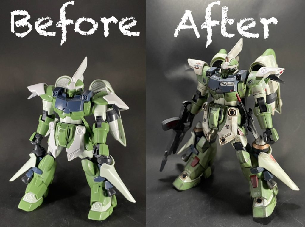 素組みとのビフォーアフター！19年前のキットですが、少し手を加えるだけで、いい感じになる、良キットだと思います😄
