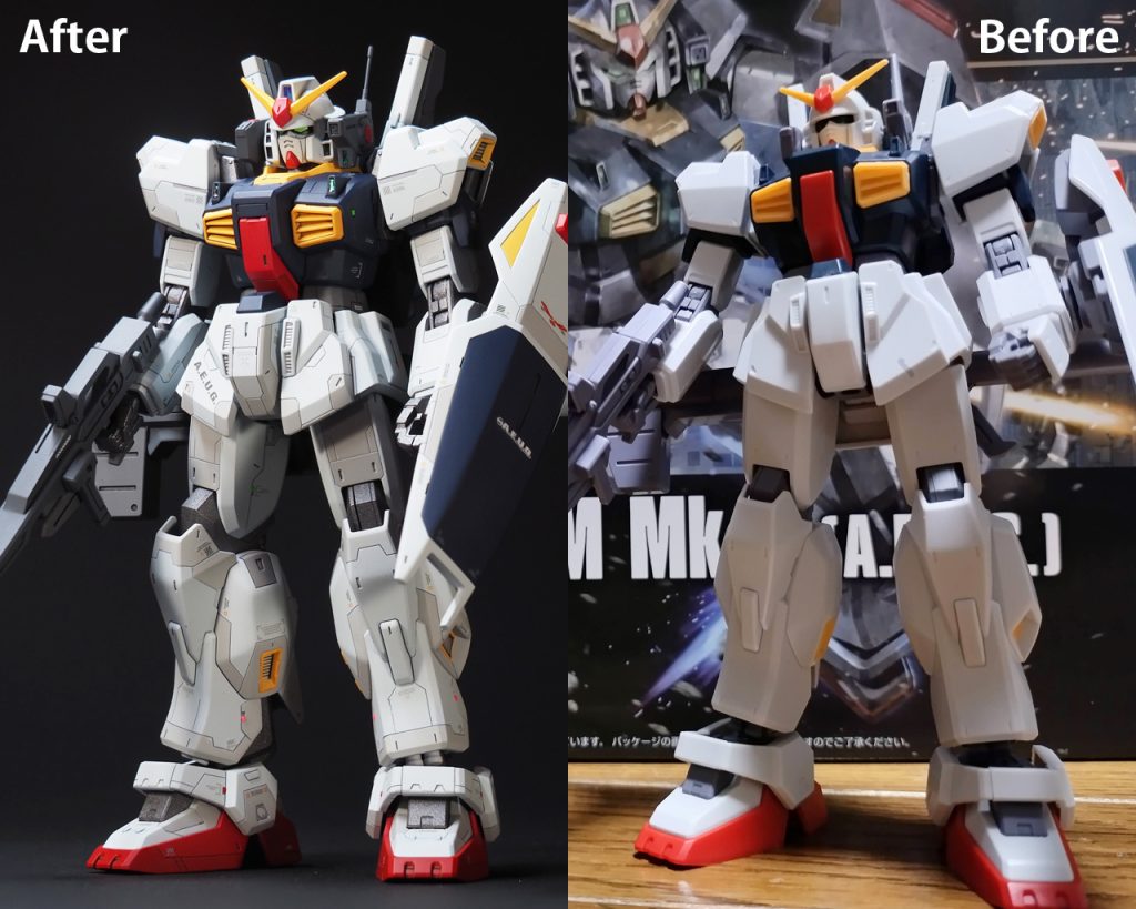 加工前と加工後です。