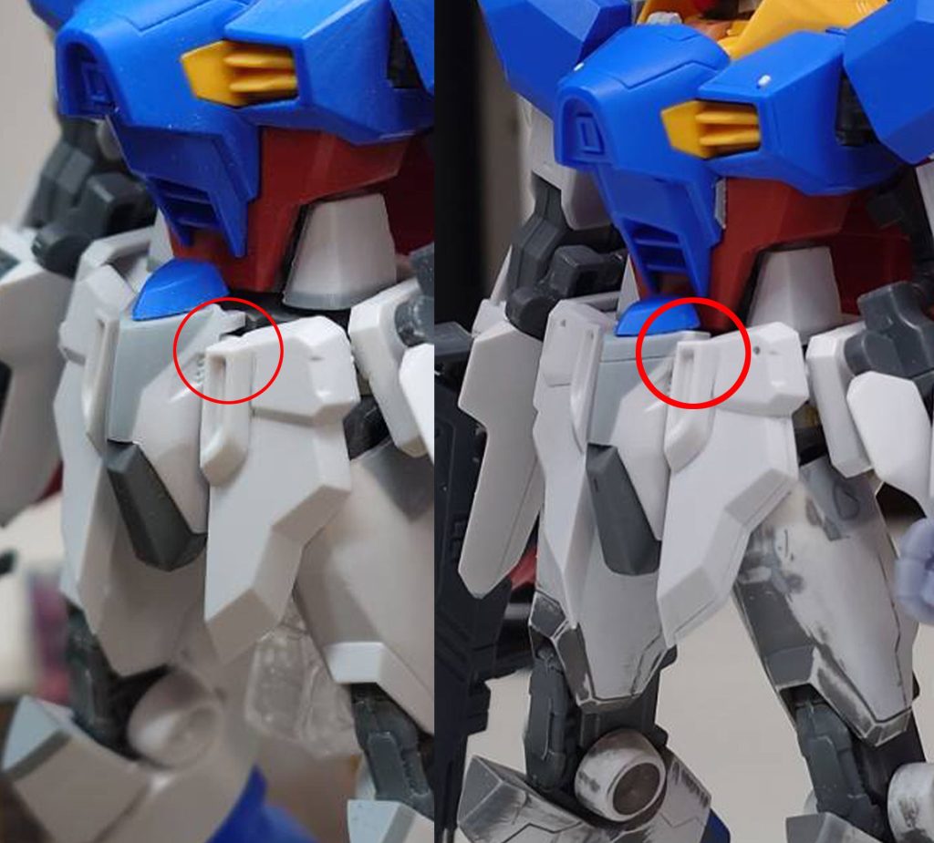 移植しただけだとフロントスカートが若干下気味になるので接続位置を変えバランスを調整