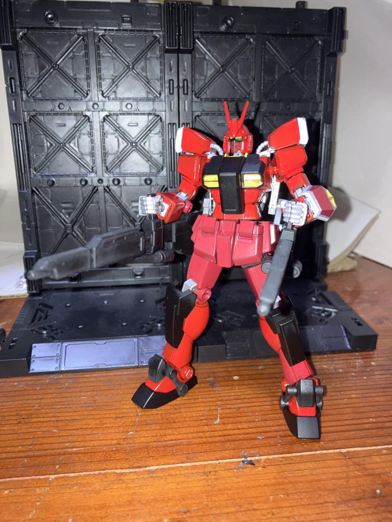 ビームライフル甲の2丁持ちもできます。2丁持ちはロマンがあるので大好きです