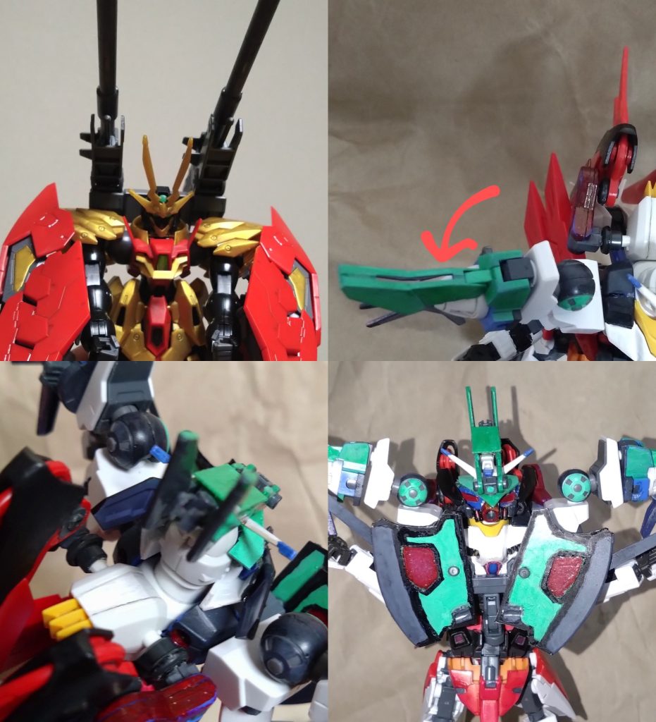 〜ここからストーリーに入ります〜 『機動時空転移 ガンダムリベロ』の第11話。Gセイバーのキリマンジャロ基地での戦い、いよいよ完結です。 突如として現れたティフォエウスガンダムはイクシードレイブンを召喚し、ギャザーロード隊のアルカとGセイバーのマーク、そして今回無断でリベロの操縦を行うニノを苦しめる。特にニノはリベロの操縦があまりにも複雑で、反応速度もザクとは比べ物にならないぐらい違ったことで操縦がついていけず、ボロボロ状態に陥ってしまう。 絶対絶命かに思える中、通信でX(クロス)からの指示に従うことに。彼女は言われたとおりにすると、リベロのサイドアーマーとして装着していたロビンホークが上に、その後に両肩のリベロユニットドライヴが90℃前に展開。これで終わりかと思われたが、すぐ近くに落としていたイクシードファイターの機首の裏にずっと装着していたヘッドアーマーが頭部へと装着。 ガンダムリベロ、またしても新たな形態に。 『『ロビンスリベロ』、今の状況に相応しいリベロの隠された形態だ』「また知らない形態!?リベロは一体、いくつ形態があるんですか?」「まさか、X(クロス)じゃない?…どちらにしろ、リベロは今倒すわ!」