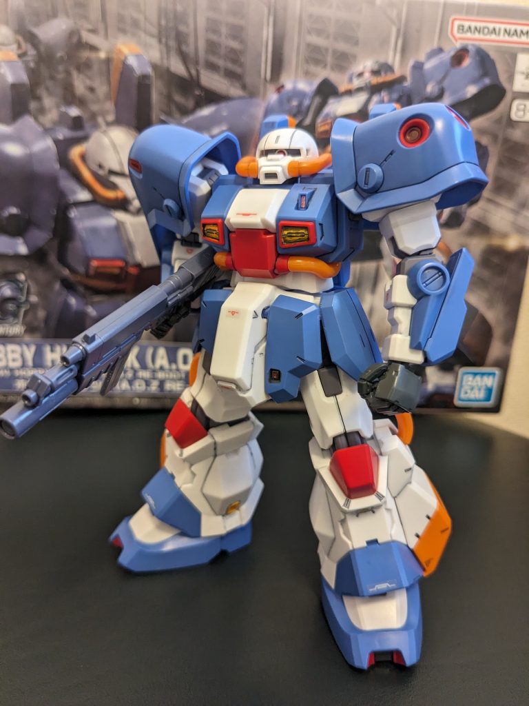 競技用の民間機なので、武装類はないのですが、ザクII改のライフル余ってたのでなんとなく装備（笑）