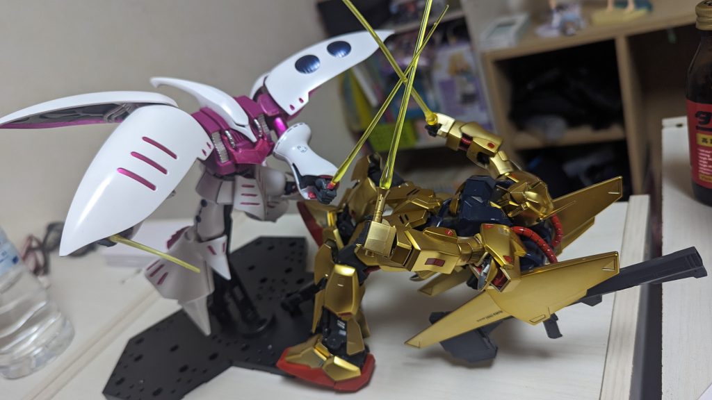 HGUCのキュベレイとMGの百式でいい感じにそれっぽくやった