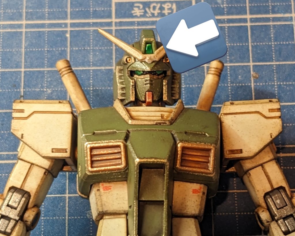 製作中にV字アンテナの真ん中の赤いパーツを誤って捨ててしまいました🙀