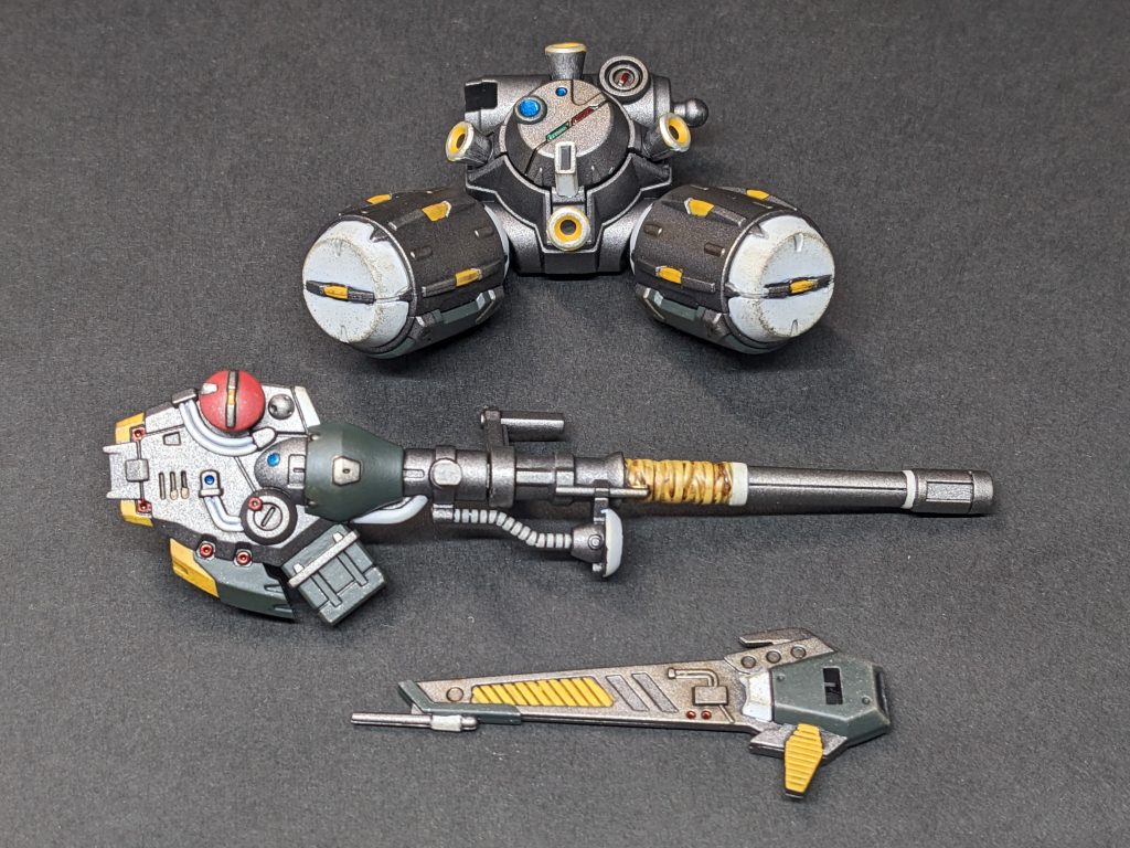 ランゲ・ブルーノ砲。当初はここまで塗り分けるつもりはなかったのに筆塗りしてたらつい楽しくなってこの状態に…😅