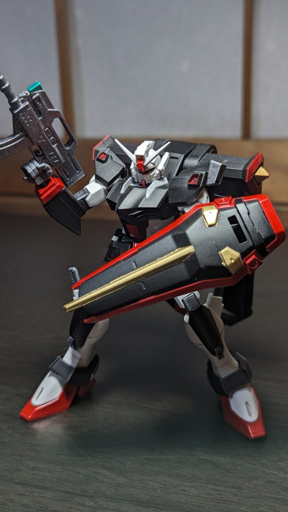 V字アンテナを換装 頬のアンテナを削除 ビームマシンガンはサブグリップのデザインが気に入らなかったので無しで