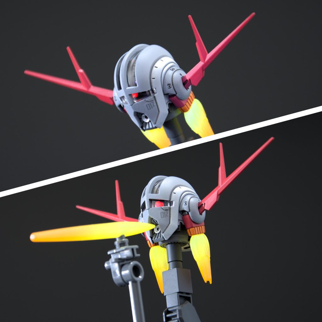 顔だけの飛行も再現。ちょっとシュール。