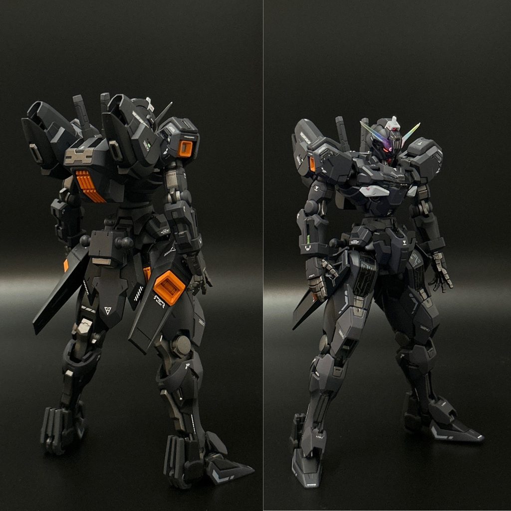 素体状態です。もともとリアスカートは作るつもりなかったんですが、女性(≒エリクトの身体)のお尻が丸出しなのは良くないと思い製作しました笑イージスナイトの部品を左右合わせて製作しています。