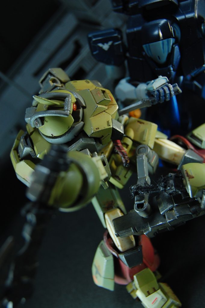 ちぎれたパイプの破損表現用交換パーツも簡単につくりました。