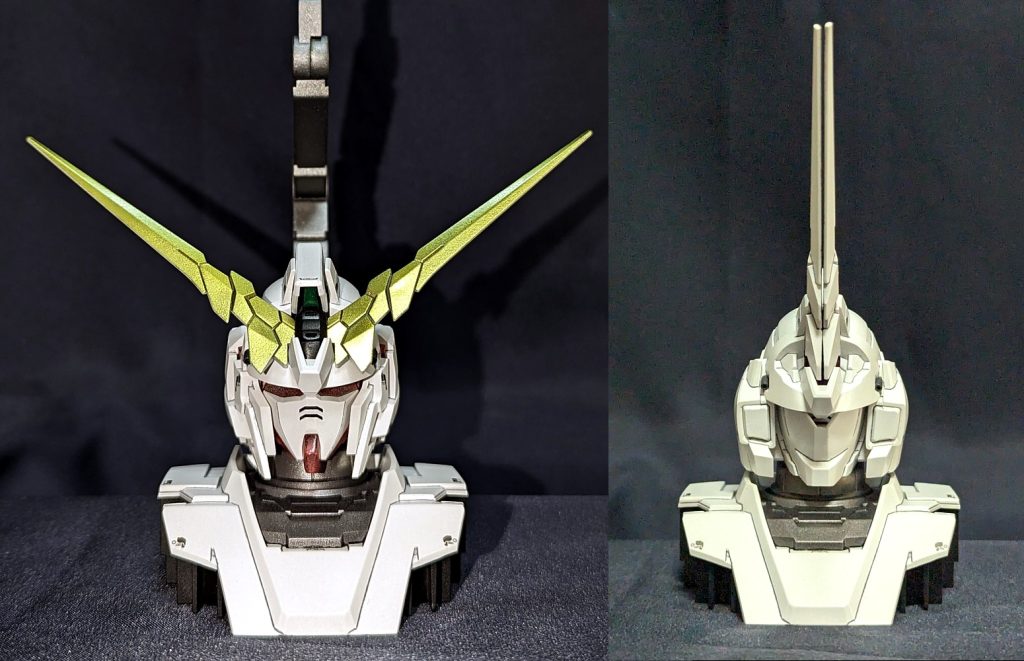 ユニコーン＆シナンジュ ヘッドディスプレイスタンド–2枚目/制作者：@infieth