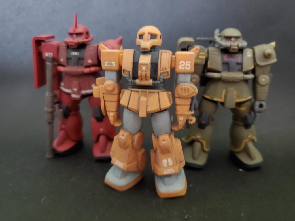 当時キット化されなかった作業用ザクが初立体化されてたり！