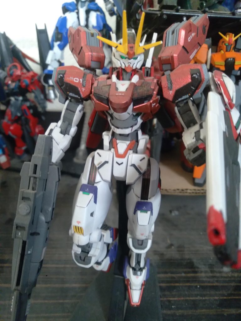 Also from my WFM custom series is the Aerial Rebuild. I added pla plate on the back of the gund-bits. I've still not painted them though, lol