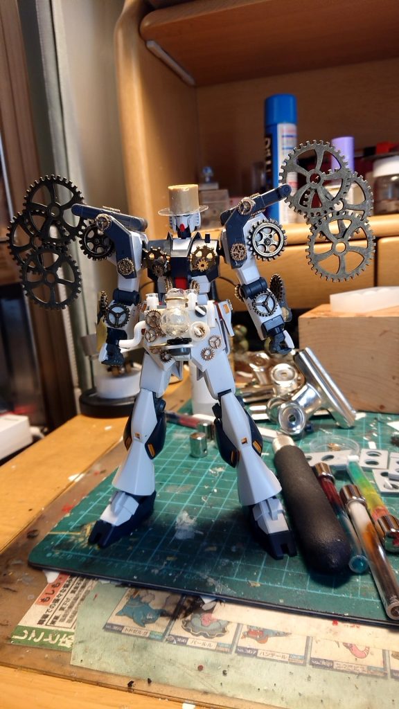 使用パーツMSGフレキシブルアームcEGνガンダムAmazonでポチったり手芸用品店で買い漁ったスチームパンク歯車セット