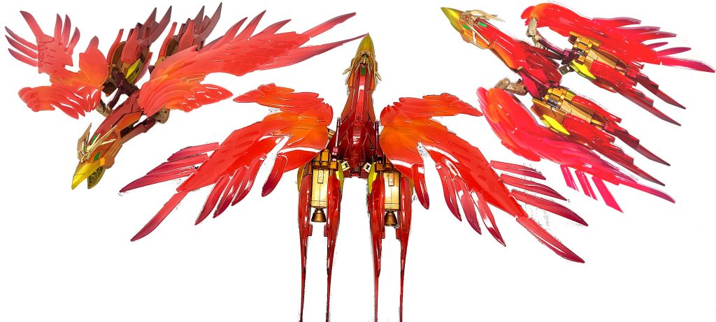 BP独立支援機　朱雀：塗装中に息子からこれだけでも飛びそうだから先に頂戴と言われて、その設定いいなと思い採用 