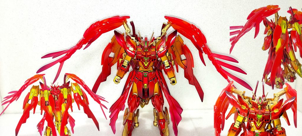 基本バトル形態、まぁ羽を全部開いて動きやすくなるだけ…　やっぱりキャンディー塗装は最後に磨かないといけないのかな？　他の方みたいに綺麗に出来ないな～