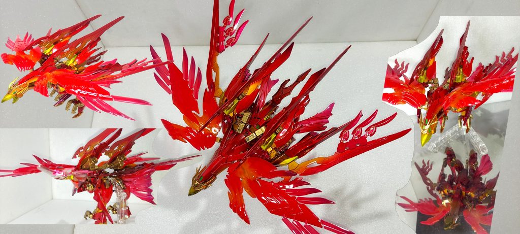 低速飛行モード。大気圏内での飛行バトルモードネオ-バードモード　Fスカートから伸びるエフェクトパーツは磁石で着けてます。