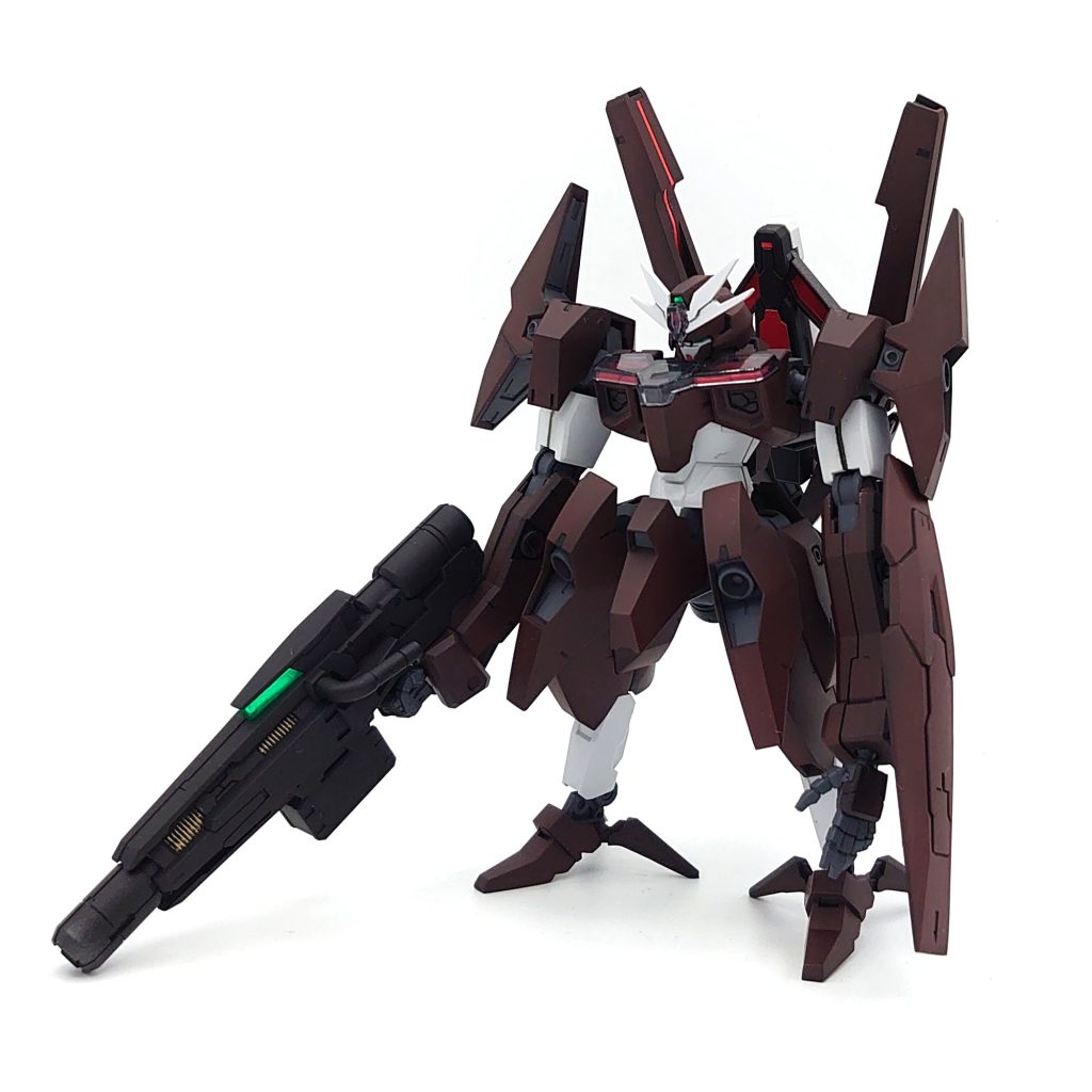 メインカラーは、重厚感を出したくて設定画よりも暗めを目指して塗装。初めて水星キットを全塗装しましたが、後ハメ部分が無くて凄く楽ですね。